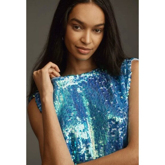 Anthropologie Pilcro Sequin Muscle Cashmere Sweater - Picture 3 of 9